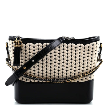 Chanel Gabrielle Hobo Woven Knit and Calfskin Medium