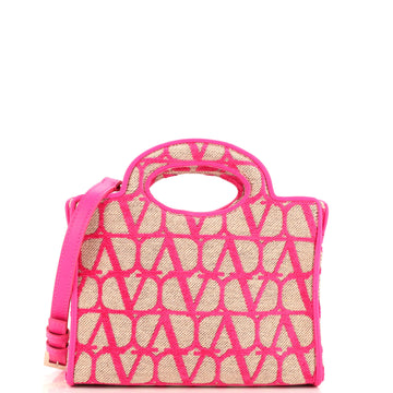 Valentino Garavani Le Troisieme Tote Toile Iconograph Fabric Mini