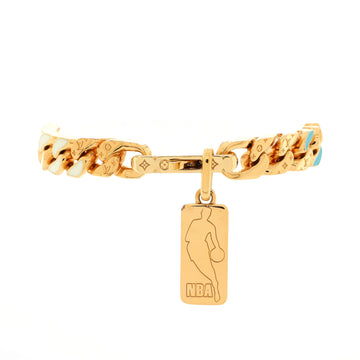 Louis Vuitton x NBA Logo Plate Chain Links Bracelet Metal with Enamel