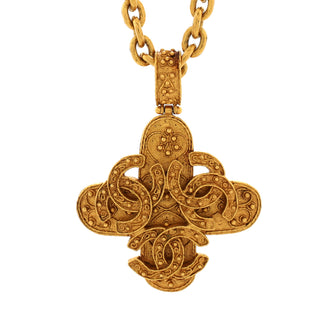 Chanel Vintage Triple CC Chain Necklace Metal