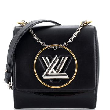 Louis Vuitton Pochette Twist Handbag Leather with Monogram Vernis