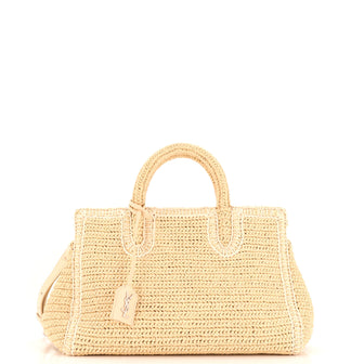 Saint Laurent Rive Gauche Cabas Woven Raffia Small