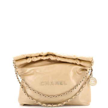 Chanel 22 Chain Hobo Quilted Calfskin Small