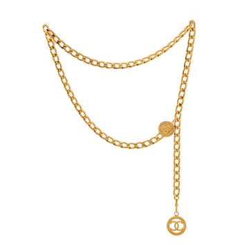 Chanel Vintage CC Multi-Chain Medallion Belt Metal