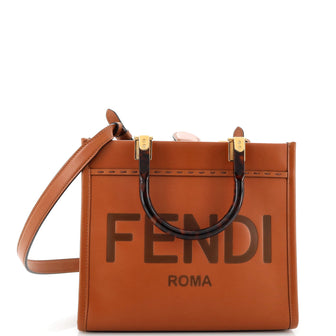 Fendi Sunshine Shopper Tote Leather Small