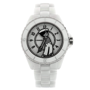 Chanel Mademoiselle J12 La Pausa Automatic Watch Ceramic and Stainless Steel 38