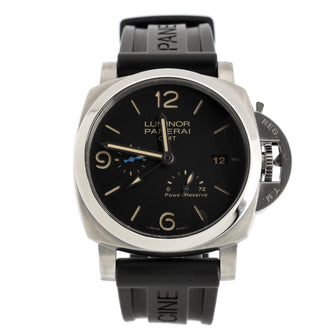 Panerai Luminor 1950 3 Days GMT Power Reserve Automatic Watch Stainless Steel and Rubber 44