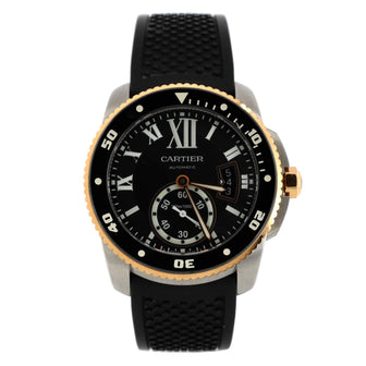 Cartier Calibre de Cartier Automatic Watch PVD Stainless Steel with Rose Gold and Rubber 42