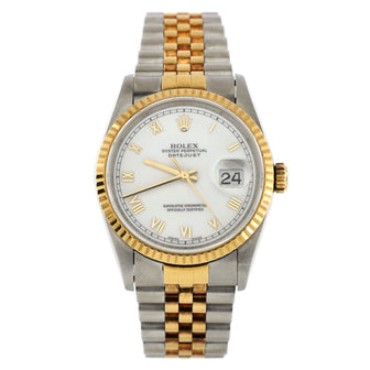 Rolex Oyster Perpetual Datejust Automatic Watch Stainless Steel and Yellow Gold 36