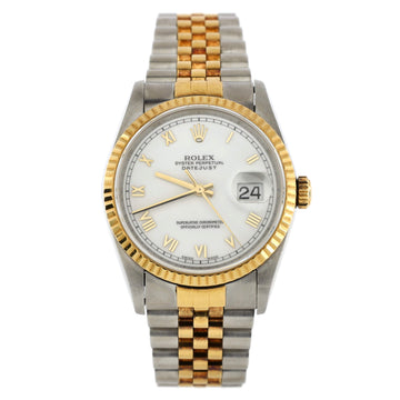 Rolex Oyster Perpetual Datejust Automatic Watch Stainless Steel and Yellow Gold 36
