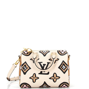 Louis Vuitton Speedy Bandouliere Bag Wild at Heart Monogram Giant 25