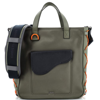 Christian Dior x Sacai Saddle Tote Technical Fabric and Leather