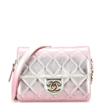 Chanel Like a Wallet Flap Bag Quilted Gradient Metallic Lambskin Mini