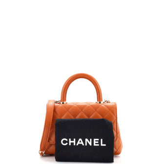 Chanel Coco Top Handle Bag Quilted Caviar Extra Mini