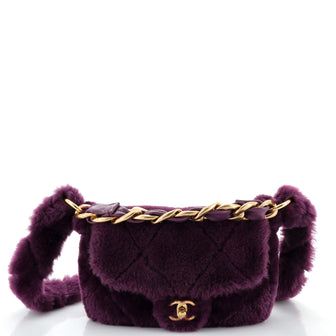 Chanel Coconing Flap Bag Quilted Shearling with Lambskin