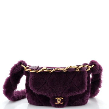 Chanel Coconing Flap Bag Quilted Shearling with Lambskin