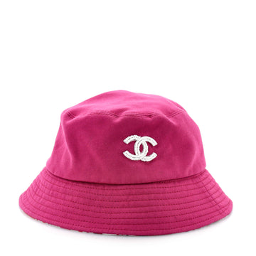 Chanel Beaded CC Bucket Hat Cotton