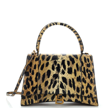 Balenciaga Hourglass Top Handle Bag Printed Leather Medium