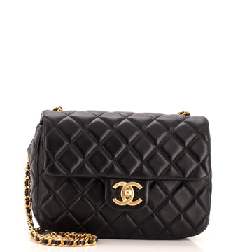 Chanel Coco de Toi Heart Chain Square Flap Bag Quilted Lambskin Mini