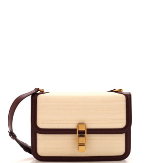 Saint Laurent Carre Satchel Canvas with Leather Medium