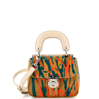 Burberry DK88 Top Handle Bag Printed Leather Mini
