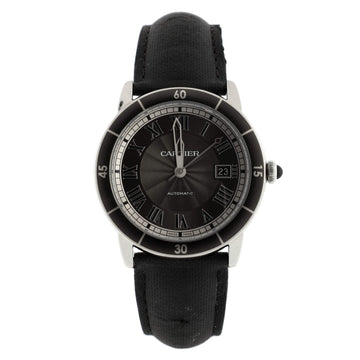 Cartier Ronde Croisiere de Cartier Automatic Watch Stainless Steel and Leather 42