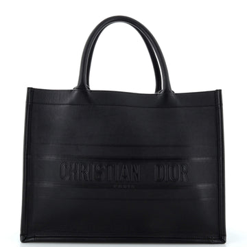 Christian Dior Book Tote Embossed Leather Medium