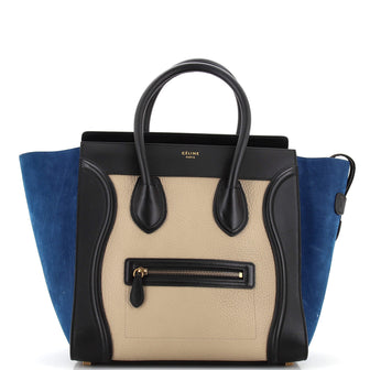 Celine Tricolor Luggage Bag Leather Mini