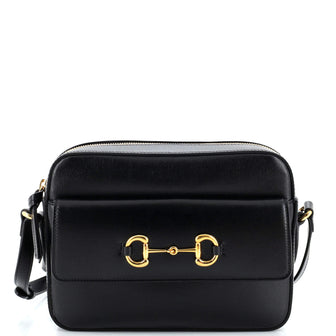 Gucci Horsebit 1955 Flap Pocket Camera Bag Leather Small