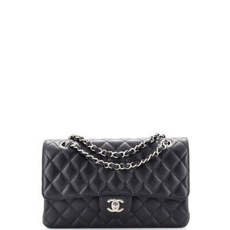 Chanel Classic Double Flap Bag Quilted Caviar Medium