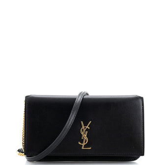 Saint Laurent Classic Monogram Phone Holder Shoulder Bag Leather