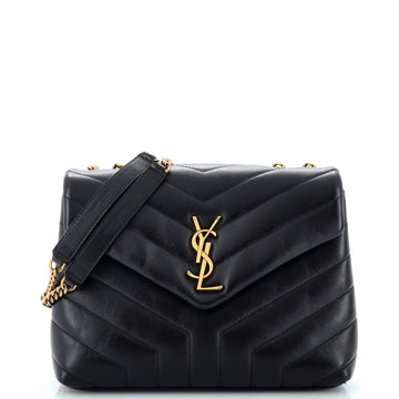 Saint Laurent Loulou Shoulder Bag Matelasse Chevron Leather Small