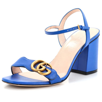 Gucci Women's GG Marmont Block Heel Sandals Leather