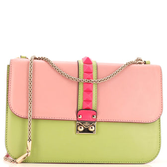 Valentino Garavani Glam Lock Shoulder Bag Leather Medium