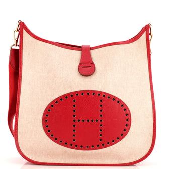 Hermes Evelyne Bag Gen I Toile and Leather GM