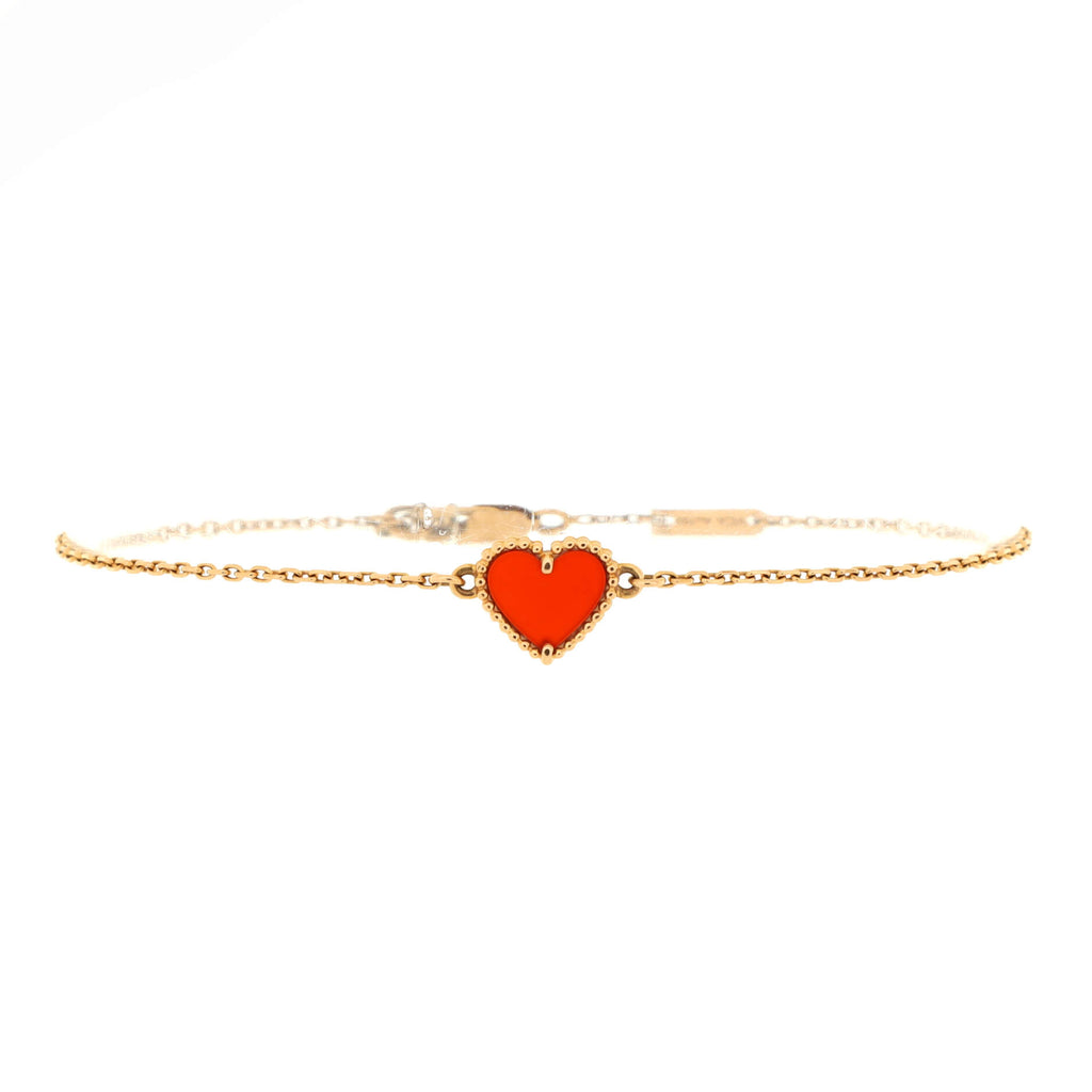 Van Cleef & Arpels Sweet Alhambra Heart Bracelet 18K Rose Gold