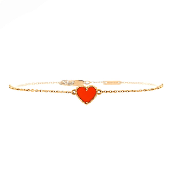 Van Cleef Arpels Sweet Alhambra Heart Bracelet 18K Rose Gold