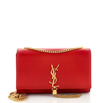 Saint Laurent Classic Monogram Tassel Crossbody Bag Leather Medium