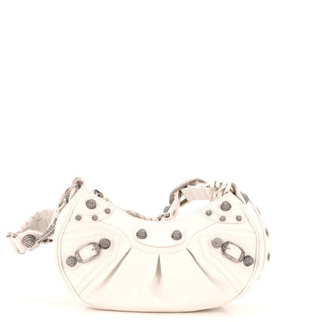 Balenciaga Le Cagole Giant Studs Shoulder Bag Leather with Crystals XS
