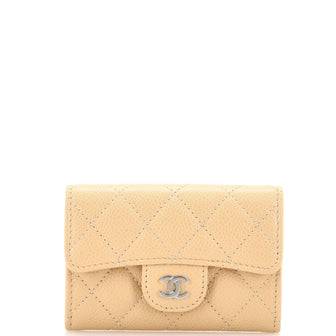 Chanel Classic Flap Card Case Quilted Caviar