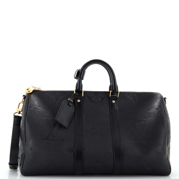 Louis Vuitton Keepall Bandouliere Bag Monogram Empreinte Giant 45
