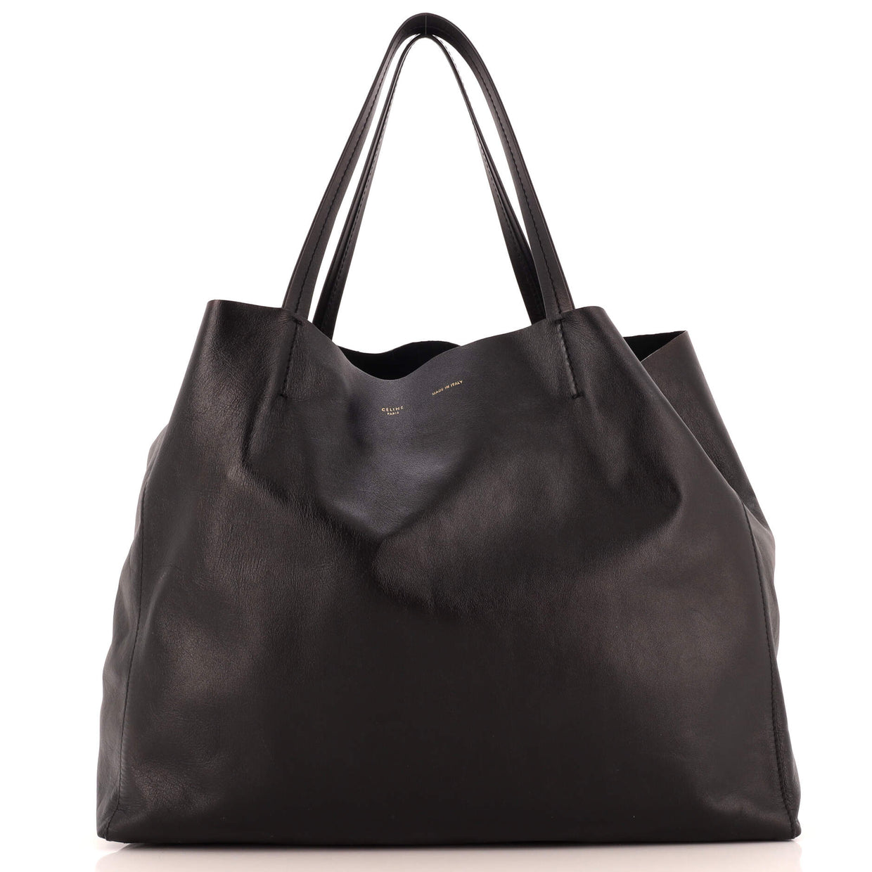 Celine Horizontal Cabas Tote Leather Large Black 2682361