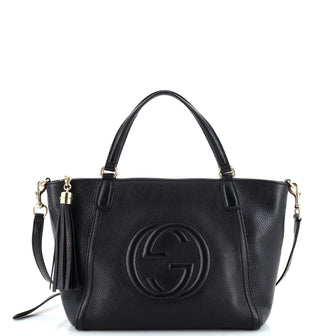 Gucci Soho Convertible Top Handle Bag Leather Small