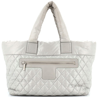 Chanel Coco Cocoon Zipped Tote Quilted Nylon Large