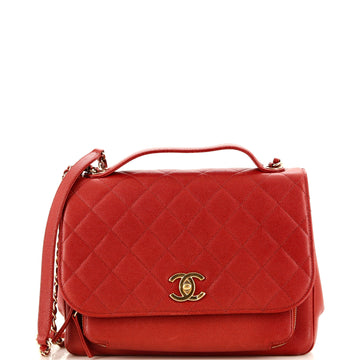 Chanel Business Affinity Flap Bag Quilted Caviar Large