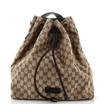 Gucci Drawstring Backpack (Outlet) GG Canvas Medium
