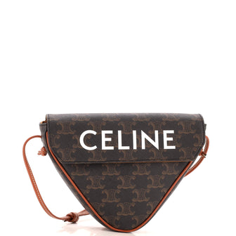 Celine Triangle Crossbody Bag Triomphe Coated Canvas