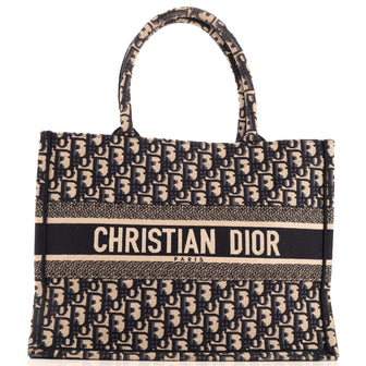 Christian Dior Book Tote Oblique Canvas Medium