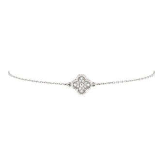 Van Cleef & Arpels Sweet Alhambra Bracelet 18K White Gold and Diamonds