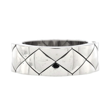 Chanel Matelasse Ring 18K White Gold